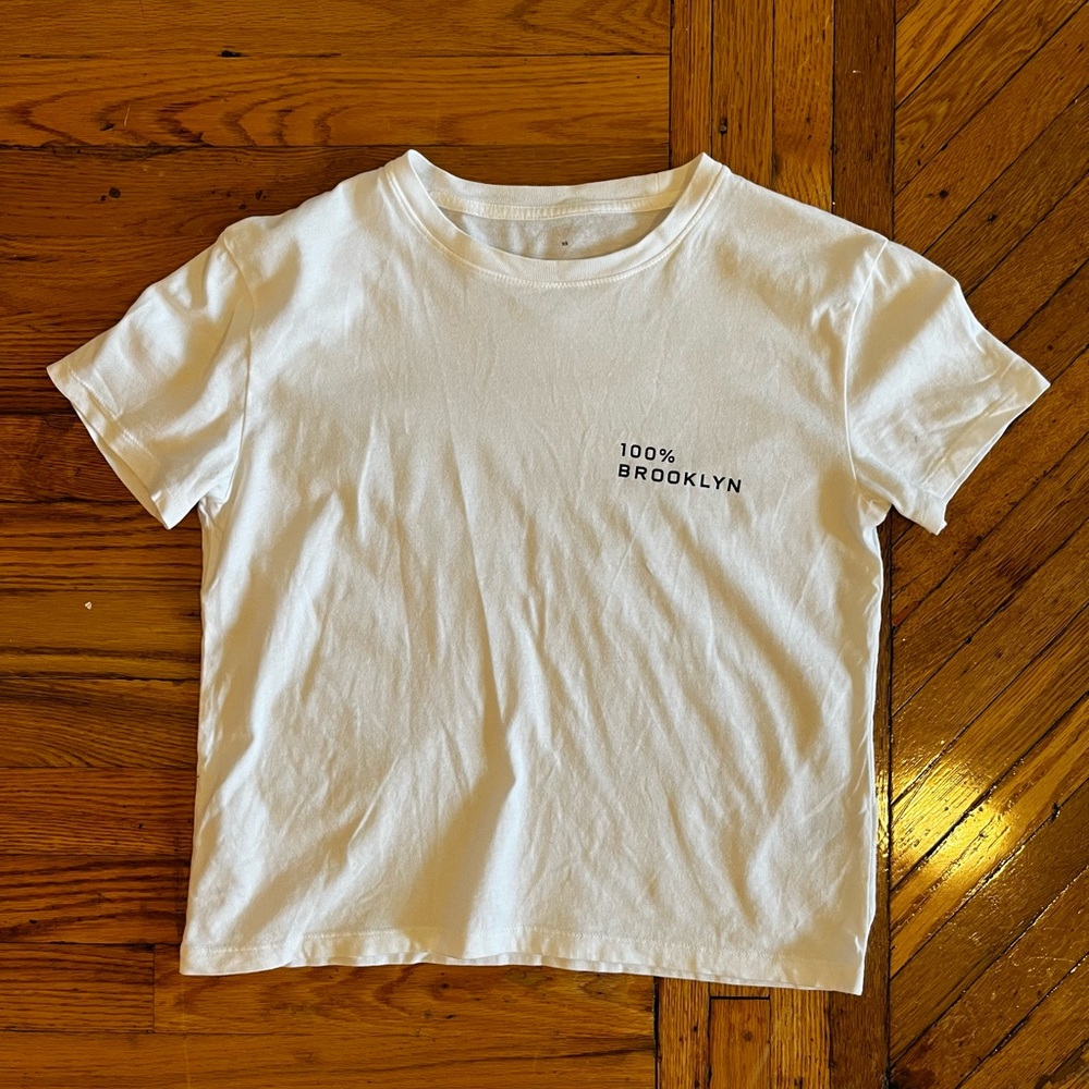 Everlane White Womens 100% Brooklyn Short Sleeve T-Shirt